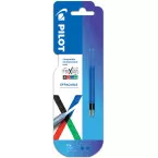 Pilot recharge pour FriXion Ball roller 4 couleurs, fine, bleu, paquet de 2 pièces