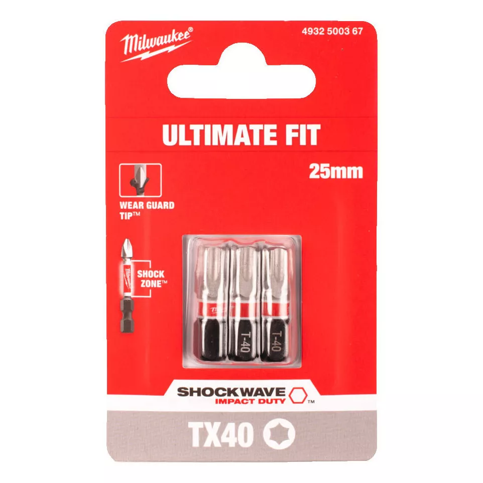 Milwaukee Shockwave TX40 x 25mm...