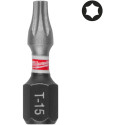 Milwaukee Shockwave Impact Duty TX15 x 25mm Driver Bits Pack of 3