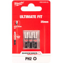 Bits Shockwave Milwaukee - PH 2 x 25mm (x3) / 3pce