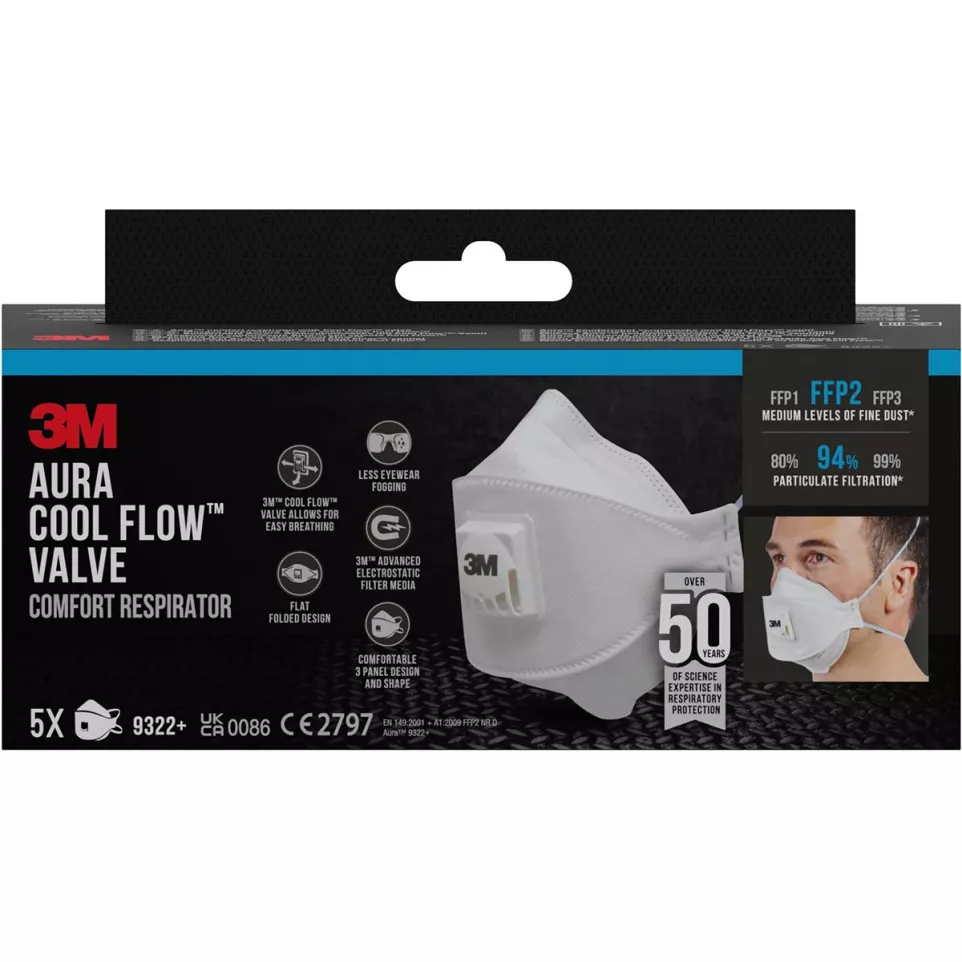 3M Aura 9322+ Comfort Cool Flow...