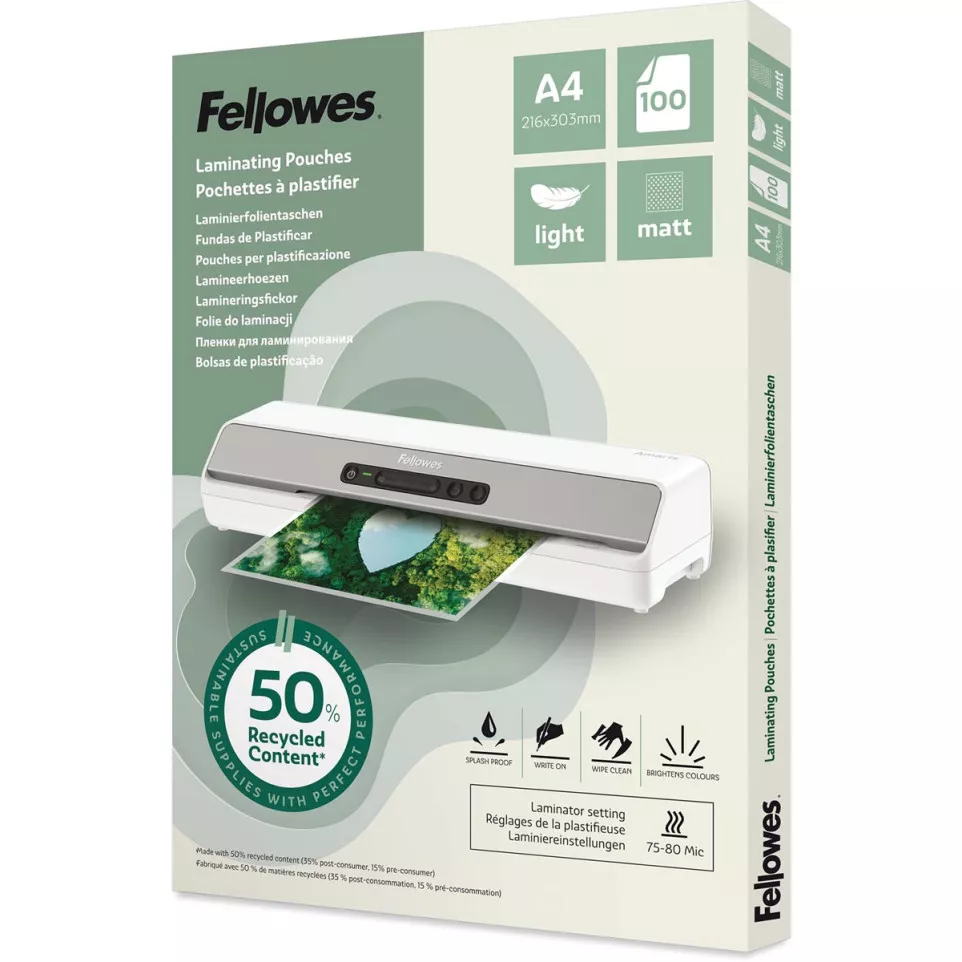 Fellowes pochette à plastifier 50 %...