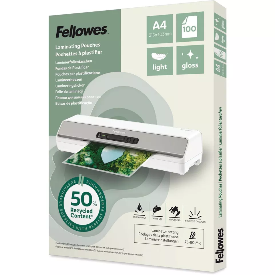 Fellowes pochette à plastifier 50 %...