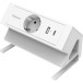 Fellowes contactdoos Power Desk, 1 stopcontact + 1 x USB-A + 1 x USB-C, wit, voor Nederland