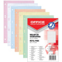OFFICE products ringbandinterieur, A4, 80 g, 6 gaten, 50 vellen, geruit, geassorteerde kleuren