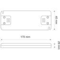 Slim Dimmable LED Driver 100W 12V DC No Cable TUV Certified / pce