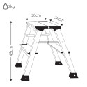 Q-CONNECT Aluminum Step Stool, 2 Steps