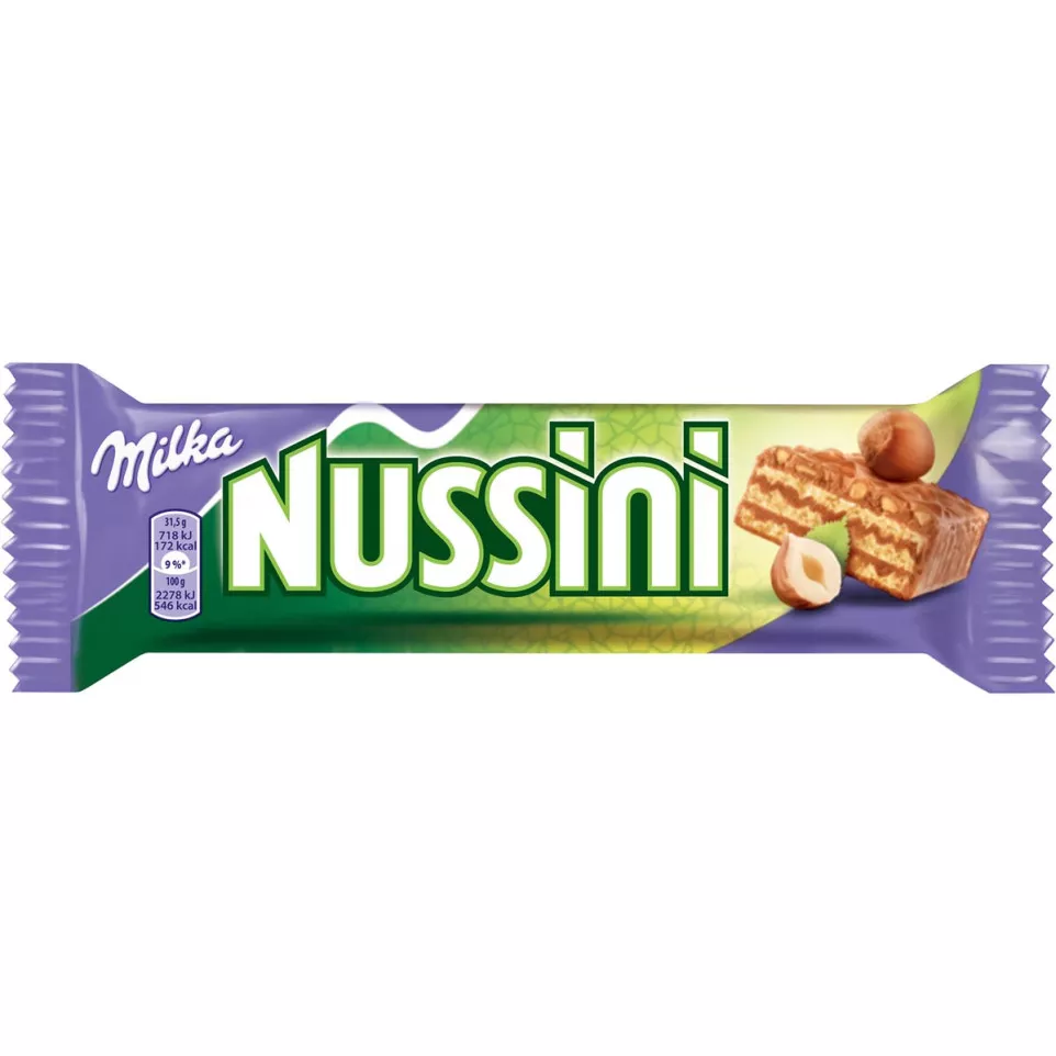 Milka Nussini barre chocolat au lait...