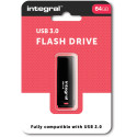 Integral Black USB stick 3.0, 64 GB, zwart