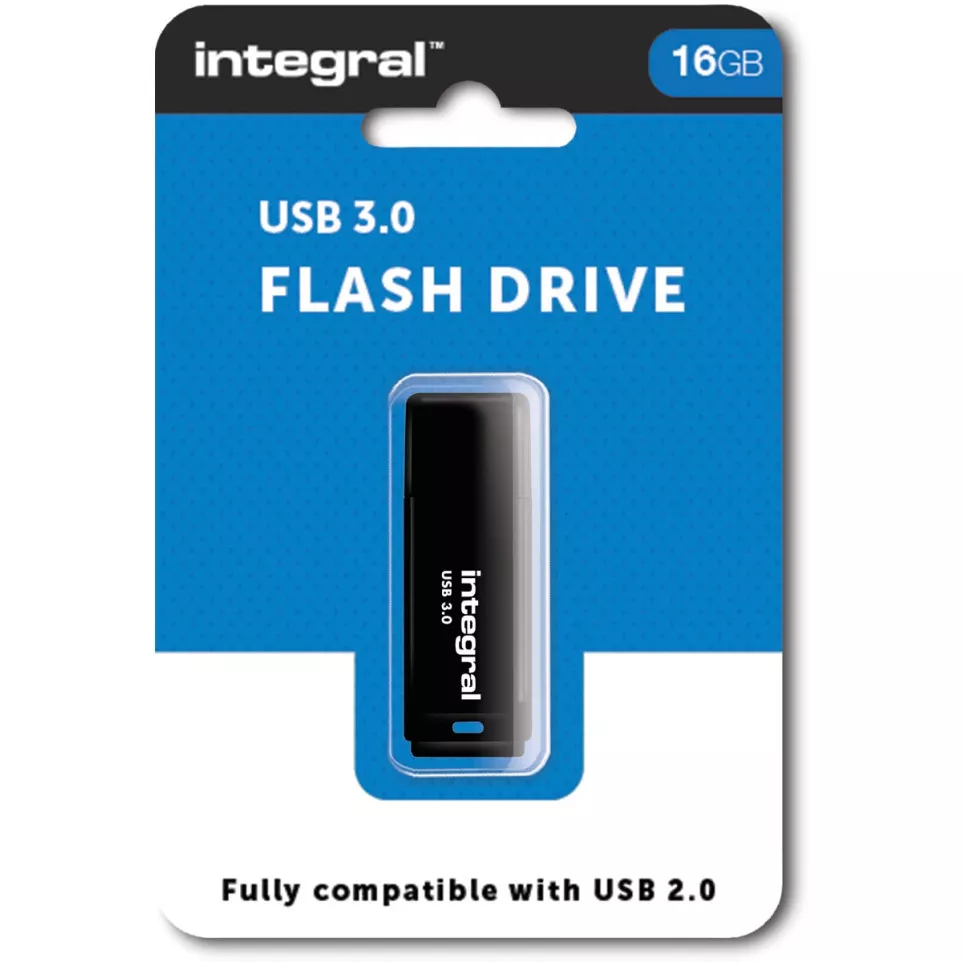 Integral Black USB 3.0 Flash Drive,...