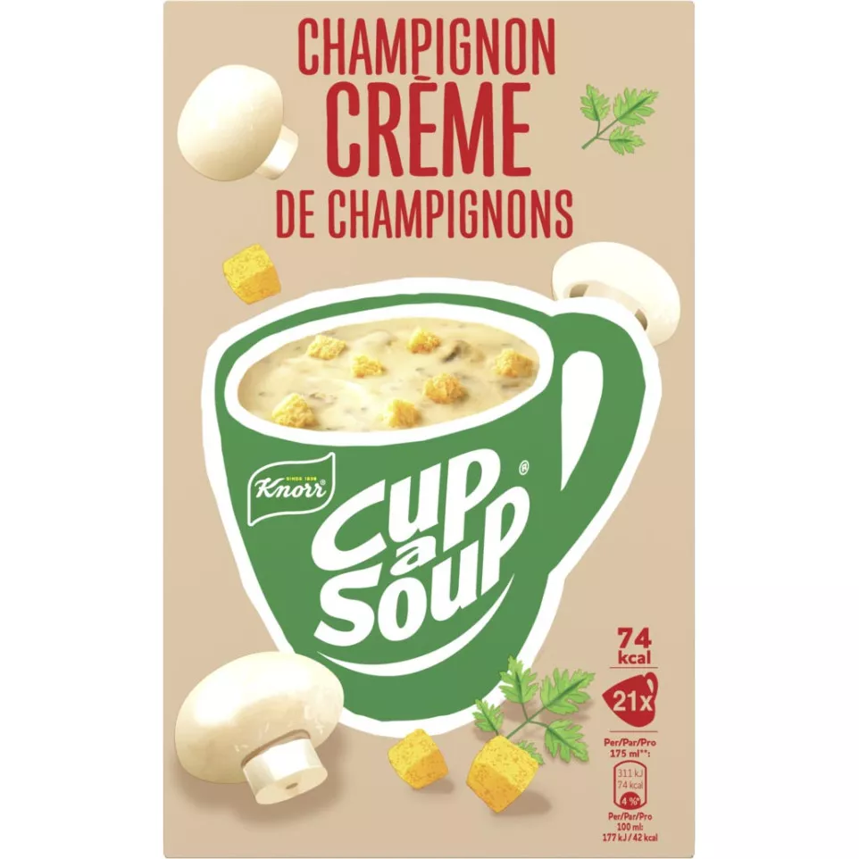 Knorr Cup-a-Soup champignons crème,...