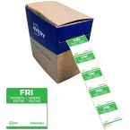Avery etiketten voedselcodering, HACCP, vrijdag, ft 25 x 25 mm, dispenser van 1000 etiketten