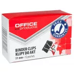 OFFICE products pince foldback, noir, 51 mm, boîte de 12 pièces