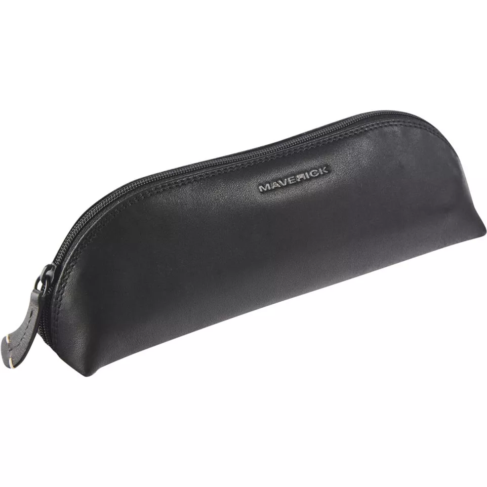 Maverick trousse en cuir, ovale, noir