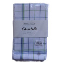 Handdoek Christelle, ft 50 x 70 cm, geruit, groen blauw, pak van 6 stuks
