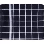 Handdoek Christelle, ft 50 x 70 cm, geruit, zwart, pak van 3 stuks