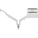 Leitz Ergo ruimtebesparende monitorarm, dubbele arm met 1 laptoparm, lichtgrijs