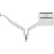 Leitz Ergo ruimtebesparende monitorarm, dubbele arm met 1 laptoparm, lichtgrijs