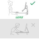 Leitz Ergo bras d'écran à faible encombrement, bras double avec bras pour ordinateur portable, gris clair