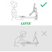 Leitz Ergo bras d'écran à faible encombrement, bras double avec bras pour ordinateur portable, gris clair