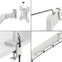 Leitz Ergo ruimtebesparende monitorarm, dubbele arm met 1 laptoparm, lichtgrijs