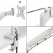 Leitz Ergo ruimtebesparende monitorarm, dubbele arm met 1 laptoparm, lichtgrijs