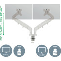 Leitz Ergo Space Saving Dual Monitor Arm Light Grey