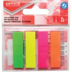 OFFICE products index, 12 x 43 mm, couleurs néon assorties, sachet suspendu de 4 x 35 pièces