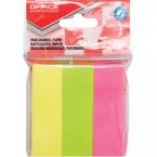 OFFICE products index, 26 x 76 mm, sachet suspendu de 3 x 100 pièces, couleurs assorties