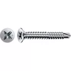 Vis de ferrures autoforante à tête fraisée FEX-A PH2 pour profil PVC Ø3,9x25mm en emballage industriel / 6000PCE