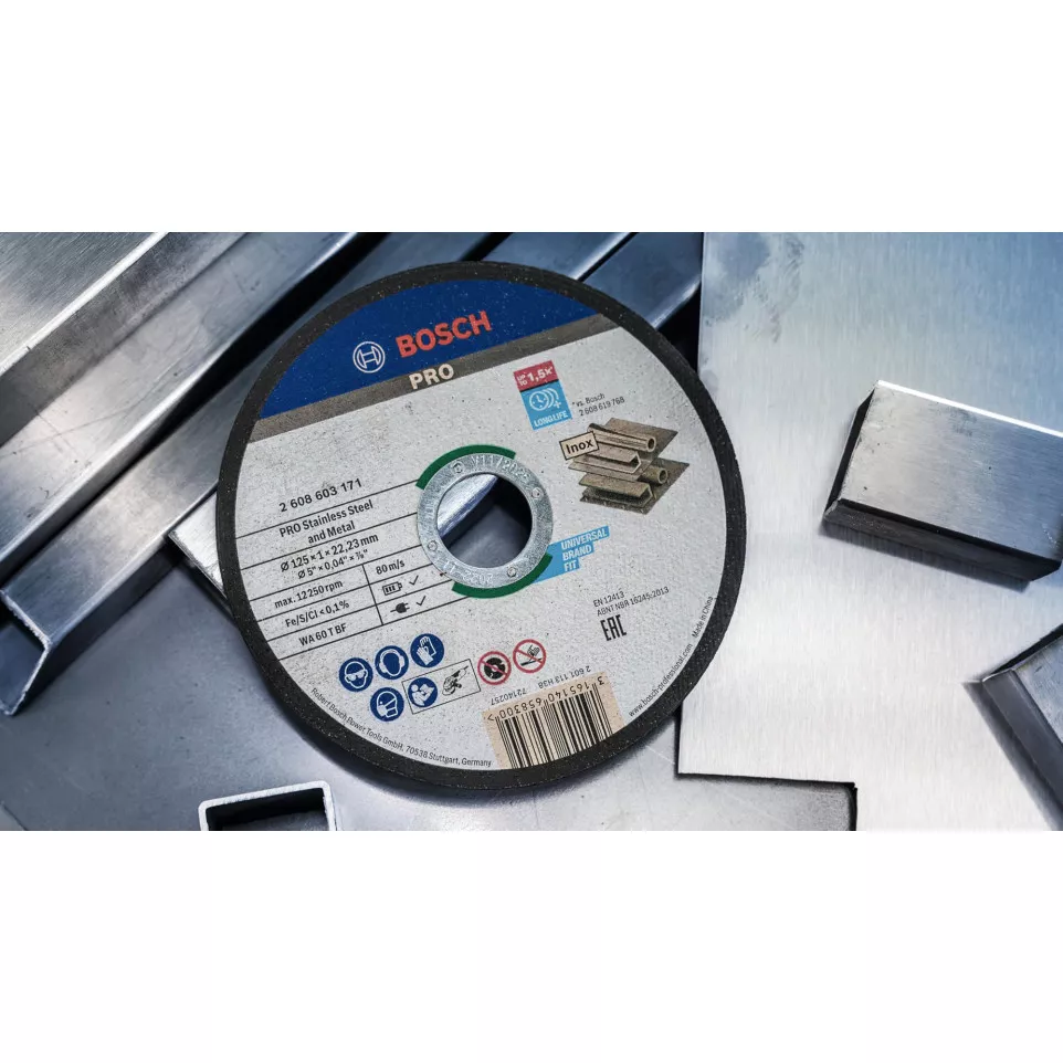 Slijpschijf metaal/inox 125 x 1mm /...