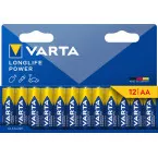 Varta batterij Longlife Power AA, blister van 12 stuks