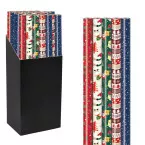 Papier cadeau Noël Mix, 70 cm x 2 m, couleurs assorties