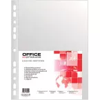 OFFICE products pochette perforée, A4, 40 microns, grainée, paquet de 100 pièces