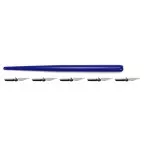 Kangaro pen holder with nibs, blue, blister pack of 1 pen holder and 5 nibs
