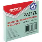 OFFICE Products Pastel Memo Block, 76 x 76 mm, 100 sheets, pastel green