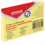 Office products memo block, 51 x 76 mm, 100 sheets, yellow