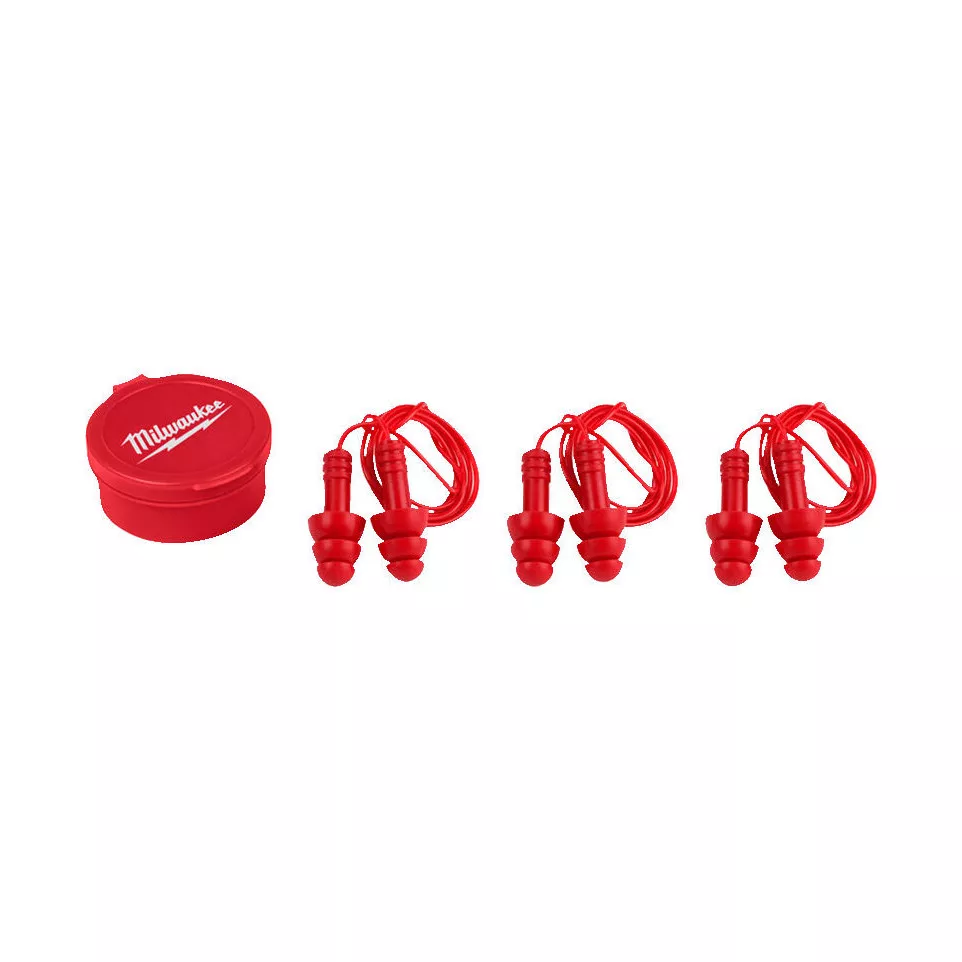 Milwaukee Reusable Ear Plugs 3 Pack