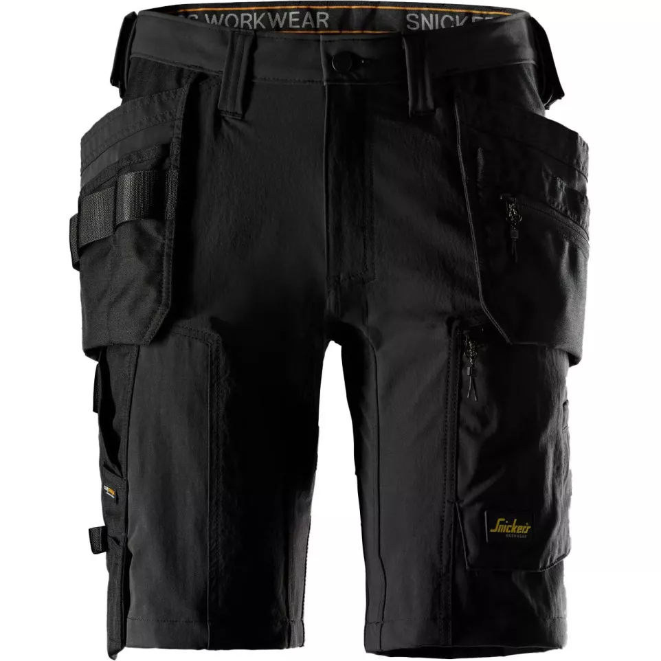 Korte broek van stretchstof met...