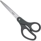 Leitz Titanium Office Scissors 205 mm, Right and Left Handed, Pointed Tips, Grey, Blister Pack, 1 Piece