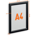 Durable clicklijst, uit aluminium, ft A4, zwart