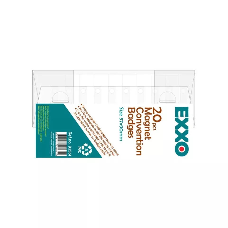 Badge avec aimant, ft 60 x 90 mm,...