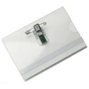 Badge avec clip combiné, ft 58 x 90 mm, boîte de 50 pièces