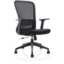 ergonomische bureaustoel, kunststof voetkruis, zwart, set van 2 stoelen