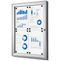 Vitrine d'affichage intérieur et extérieur, ft 4 x A4 (670 x 500 mm)