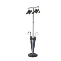 Coat Rack with Stand and 6 Black Hangers
