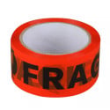 Ruban adhésif d'emballage fragile, ft 50 mm x 66 m, orange