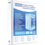 DONAU personaliseerbare ringmap, PP, ft A4, 4 D-ringen van 40 mm, wit