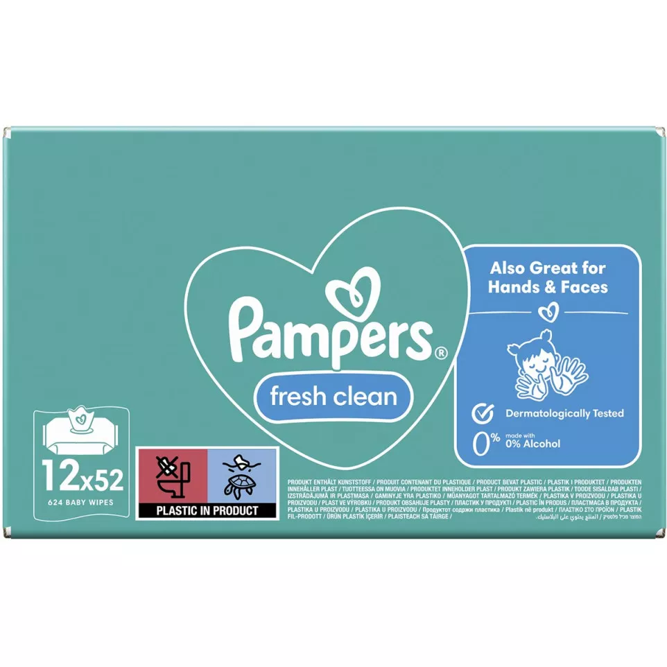Pampers Fresh Clean Baby Wipes, Box...