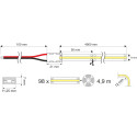 LED COB Waterproof Strip 5mx8mm 24V Warm White 4000K 12W/m 960lm/m IP65 / 5m